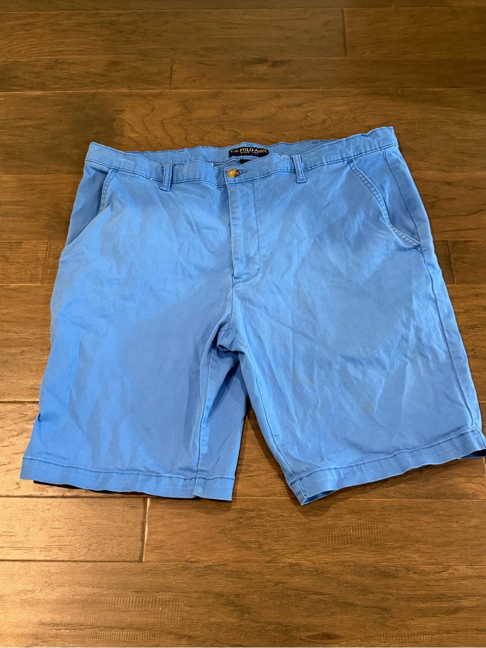 U.S. Polo Assn. Light Blue Flat Front Chino Shorts